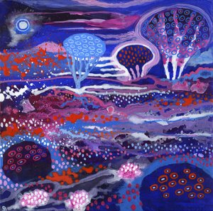 Jardin cosmique, 2017(acrylique sur toile)
