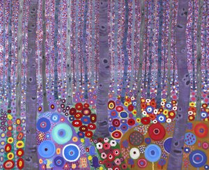 La forêt de Klimt, 2010 (acrylique sur toile)
