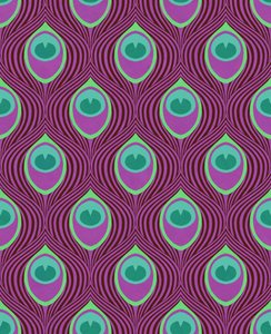 Peacock Magenta, 2019 (technique mixte numérique) - David Newton