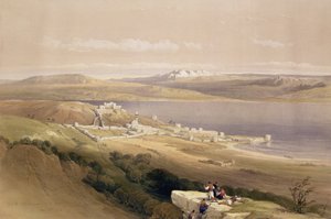 Ville de Tibériade sur la mer de Galilée, 22 avril 1839, planche 38 du Volume I de 