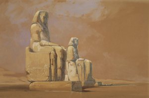 Colosses, Thèbes, 1838 - David Roberts