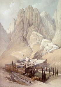 Couvent de Sainte-Catherine avec le mont Horeb, 19 février 1839, planche 118 du Volume III de 