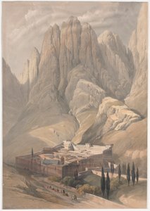 Couvent de Sainte-Catherine avec le Mont Horeb - David Roberts