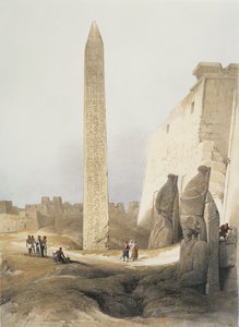 Égypte, Obélisque au Temple de Louxor, gravure