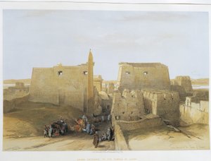 Égypte, Temple de Louxor, gravure par David Roberts