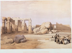Fragments des grands colosses, au Memnonium, dans « La Terre Sainte », Londres 1849