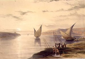 Hager Setsilis, de "Egypt and Nubia", Vol.1 (lithographie) - David Roberts