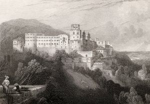 Château de Heidelberg, gravé par J.T.Willmore dans 