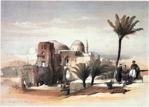 En Terre Sainte : Jérusalem, église du Saint-Sépulcre (gravure) - David Roberts