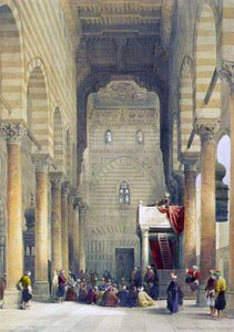 Intérieur de la mosquée des Metwalys - David Roberts