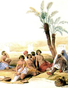 Esclaves nubiens au bord du Nil en 1846-1850