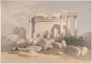 Ruines du portique oriental du Temple de Baalbek, 1839