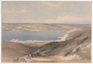 Mer de Galilée à Génésareth, vue vers Bashan