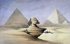 Le Grand Sphinx et les Pyramides de Gizeh - David Roberts