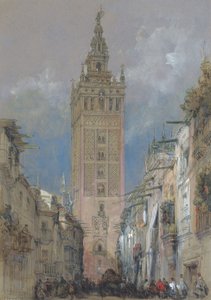 La tour mauresque de Séville, appelée la Giralda, Espagne - David Roberts