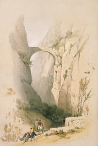 Arc de triomphe traversant le ravin menant à Petra, planche 95 du Volume III de 