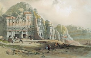 Vue des ruines de Petra, Jordanie - David Roberts
