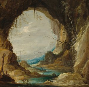 Vue depuis une grotte - David Teniers the Younger