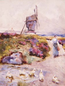 Le moulin sur le commun, Houghton, Huntingdonshire - David Woodlock