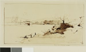 Arno au-dessus de Florence - David Young Cameron