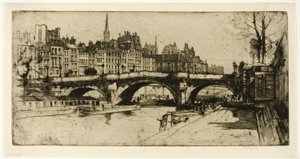 Pont Neuf, planche une de la série Paris - David Young Cameron