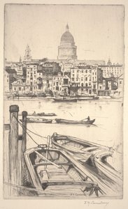Saint-Paul depuis la Tamise (à Bankside) - David Young Cameron