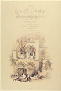 Page de titre du volume I de La Terre Sainte, gravée par Louis Haghe (1806-85) publiée à Londres, 1842