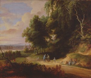 Paysage avec des figures de gitans