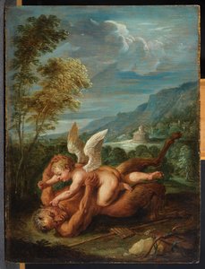 Cupidon surmontant Pan