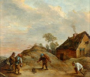 Hommes jouant aux boules - David Teniers the Younger
