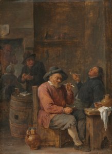 Paysans fumant dans une auberge, vers 1640