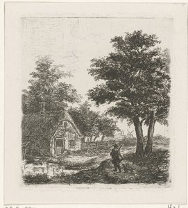 Chasseur dans un paysage