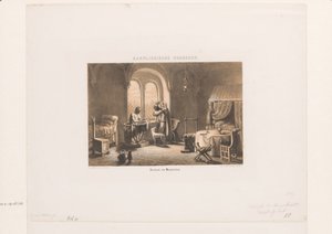 Intérieur carolingien (Karolingische Oudheden; Vertrek en meubelen) - David van der Kellen