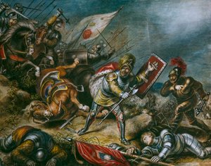 Une peinture représente Richard III combattant à pied sur le champ de Bosworth - Dean Conger