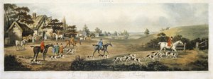 Chasse au renard, planche 4, gravé par Thomas Sutherland (1785-1838) 1817 - Dean Snr. (after) Wolstenholme