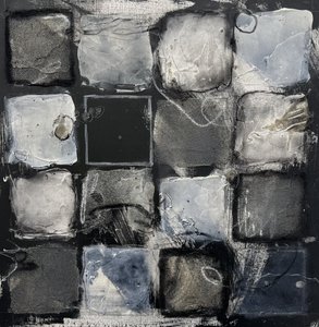 Grille de carrés abstraits vieillis - Deb Chaney