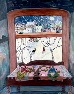 Appliqué, 2022 (acrylique sur toile) - Deborah Eve Alastra