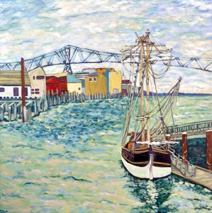 Bateau Astoria, 2018 (acrylique sur toile) - Deborah Eve Alastra
