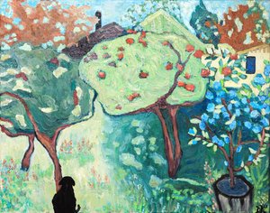 Vue de Chauncey, 2023 (huile sur toile) - Deborah Eve Alastra