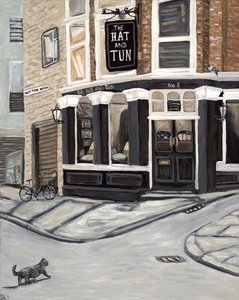 Chapeau et Tun, 2017 (acrylique sur toile) - Deborah Eve Alastra