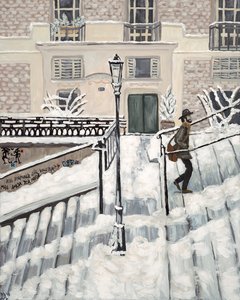 Neige de Montmartre, 2017 (acrylique sur toile) - Deborah Eve Alastra
