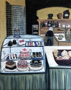 Pâtisserie, 2018 (acrylique sur toile) - Deborah Eve Alastra