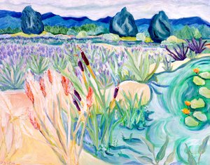 Paysage de Sauvie, 2015 (acrylique sur toile) - Deborah Eve Alastra
