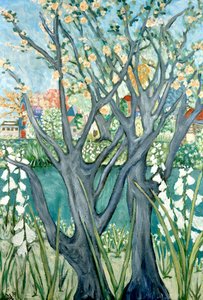 Arbres printaniers, 2012 (acrylique sur toile) - Deborah Eve Alastra