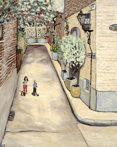 Watch House Hampstead, 2017 (acrylique sur toile) - Deborah Eve Alastra