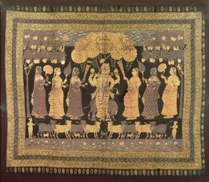 Krishna et ses Gopis - Deccani School