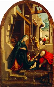 Nativité avec anges et bergers adorants - Defendente Ferrari