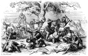 Trente chevaliers français combattent les Anglais, Bretagne, France, 1351 1882-1884 - Deghouy
