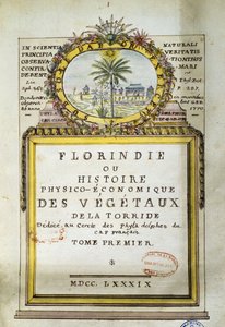 Frontispice de Florindie ou Histoire physico-économique des végétaux de la Torride