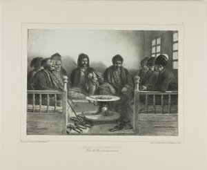 Arméniens et Tartares dans un café - Denis Auguste Marie Raffet
